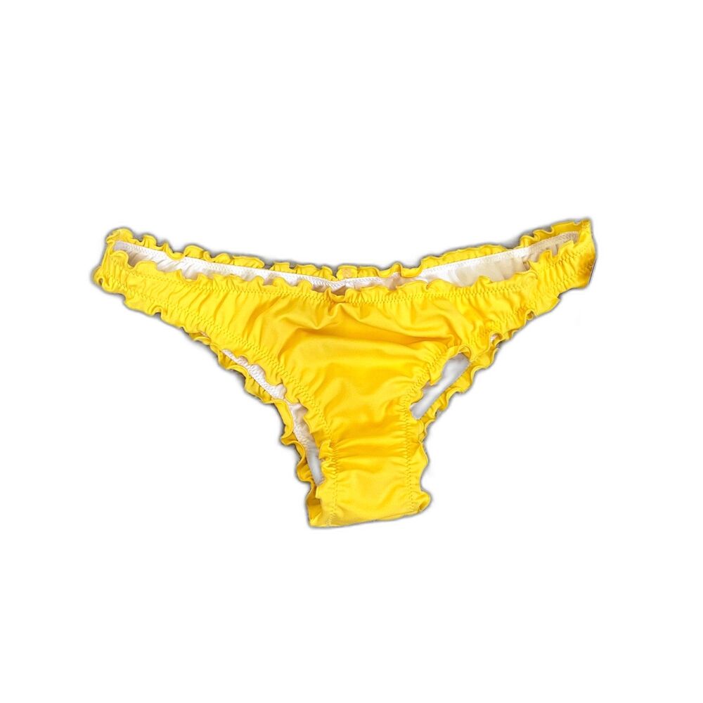 Victoria's Secret Swim Cheeky Ruched Butt Bikini Bottom Ruffle Itsy Size M NWT